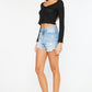 High Rise Denim Shorts