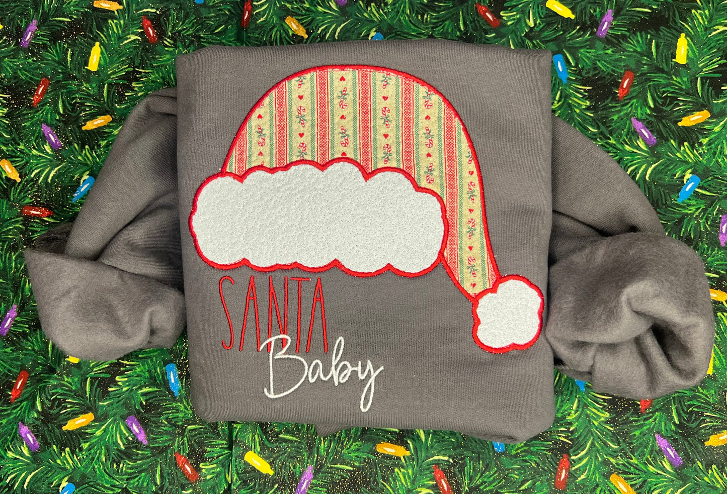 Santa Baby Embroidered Crew