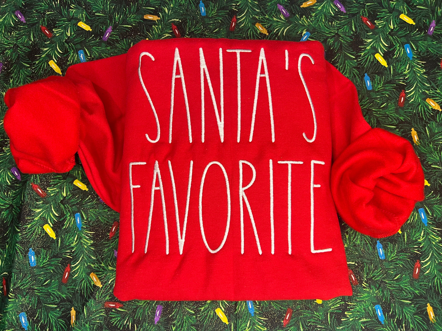 Santa’s Favorite Embroidered Crew