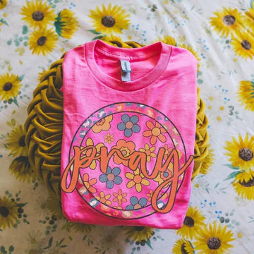 Pray Funky Floral Retro